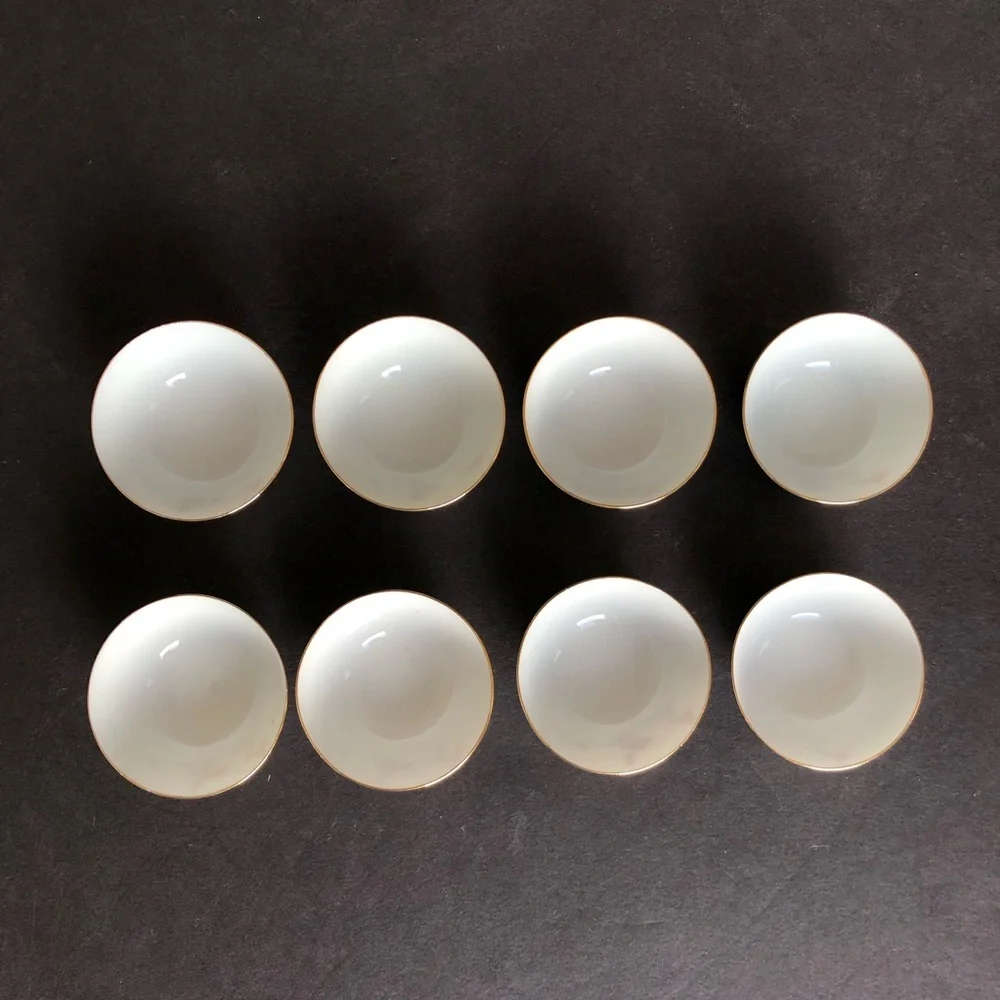 Vintage Gaiwan Tea Set Porcelain w/ Plum Blossom Design Excellent